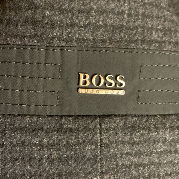 BOSS HUGO Boss Cassman coat wool blend zip/button front pockets lined men 40R - Picture 4 of 14